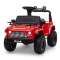 Garvee Ride - P Series: 6V Ride On Car for Toddlers - Battery Powered Electric Car with Music, LED Light, FM, Horn, Rear Storage, 4 Wheels - Red
