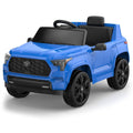 Garvee Ride on Truck Car, 12V Licensed Toyota Electric Cars for Kids, Ride on Toys with Remote Control, Spring Suspension, LED Lights, Bluetooth, 3 Speeds - Blue