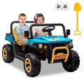 Garvee Ride - P Series: 24v Ride On Dump Truck, 2 Seater Electric Ride On Car Toy for Kids, Battery Powered UTV with 4x35W Motors, Shovel, Bluetooth, Remote Control, Music, LED Lights for Boys & Girls - Blue