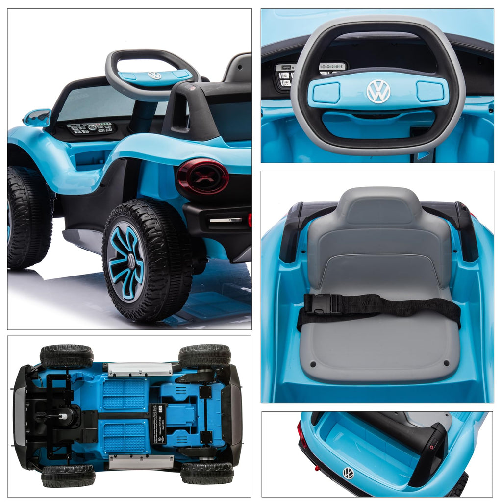 Garvee Ride - P Series: 12V Ride-On Toy With Remote Control | LED Lights, MP3, and Bluetooth | For Boys and Girls, Blue