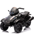 Garvee 12V Dual Motor Kids Electric Ride-On Car & 3-Wheeler ATV – 4 MPH, Treaded Tires, LED Lights & Music, 66 lbs Capacity, Outdoor Battery Powered Vehicle for Boys & Girls Ages 3-8 – Black