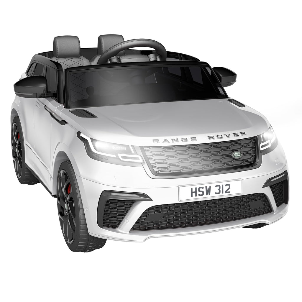 Garvee Ride - P Series: 3-8, 12V Licensed Land Rover Ride Electric Car for Kids with Parent Remote Control, MP3 Player, Rocking, Pull Rod - White