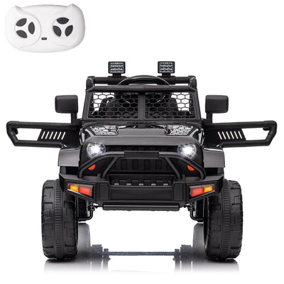 Garvee Ride - P Series: 12V Ride On Truck Car for kid : Remote Control, 3 Speeds, MP3 Music, Suspension, LED Lights,for 3+ Year Old - Black