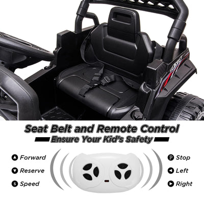 Garvee Ride - P Series: 12V Kids Car: Ride-On Truck, Remote, Suspension, LED, 1.8-3.7 MPH, MP3, Engine Sound, ASTM Certified, for 3-7 Years - Red