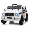 Garvee Ride P Series 12V Mercedes-Benz G63 Ride-On: Remote Control, Suspension, Soft Start, LED, Bluetooth, Music, 2x25W Motors - White