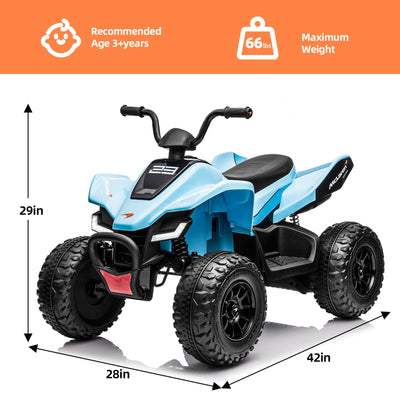 Garvee Ride - P Series: 24V Mc-Laren Ride On Car Kids ATV 3+ with LED and Music Mode - Blue