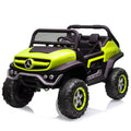 Garvee Ride - P Series: 2 Seater Kids Ride On Truck 24V Ride On Toy Licensed Mercedes Benz Battery Powered Electric Vehicle for Toddles With Remote Control, Battery Display, Trunk, Spring Suspension, Led Lights, Music, Green