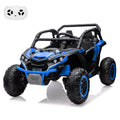 Garvee Ride - P Series: 24V Ride On Utv For Kids,2 Seater 4WD Electric Truck With Remote Control, High And Low Speed Adjustment, Led Lights, 4 Shock Absorbersm,One Click Start, Music Player(Blue)