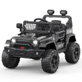Garvee Ride P Series 12V Kids Electric Vehicles with Remote Control Spring Suspension, LED Lights, Bluetooth, 2 Speeds - Black