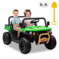 Garvee Ride - P Series: 24v Ride On Dump Truck, 2 Seater Electric Ride On Car Toy for Kids, Battery Powered UTV with 4x35W Motors, Shovel, Bluetooth, Remote Control, Music, LED Lights for Boys & Girls - Green