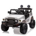 Garvee Ride - P Series: 12V Ride on Car for Kids, Licensed Toyota Ride on Truck, Battery Powered Electric Kids Car with Remote Control, Music, LED Lights, Suspension System, Double Doors, Safety Belt,Ride On Toy - White
