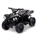 Garvee Ride - P Series: 6V Quad ATV for Kids Toddler 3+ years, Max 55lb Capacity ，With LED, Music, Foot Pedal, Wear-Resistant Wheels, 1.9 MPH - Black