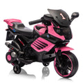 Garvee Kids 6V Ride On Motorcycle Pink With Training Wheels For Toddlers 3-6 Years, Stable Electric Toy Bike