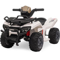 Garvee Kids ATV 4 Wheeler 6V Ride On Toy Car for Toddlers 18-48 Months White with Music, Wear-Resistant Wheels, 27.5"x16.5"x17.7"