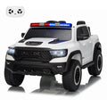 Garvee 12V Ride On Car for Kids Licensed RAM Remote Control Toddler Truck Electric Pickup Truck with Parental Control Truck Bed Storage LED Lights Music