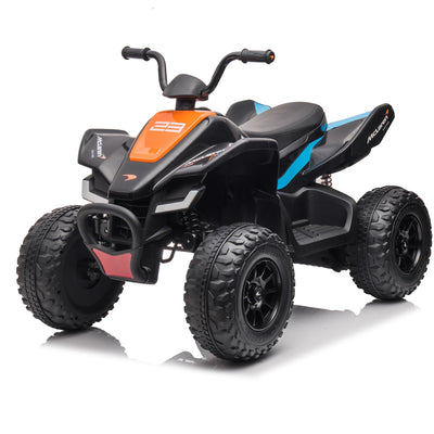 Garvee Ride - P Series: 24V Battery Powered Kids Electric Vehicle, 4 Wheeler Quad w/Headlights, MP3, USB, Volume Control, Large Seat, Electric Ride on Toys Best Gifts for 18-36 Months Boys and Girls (Grey)