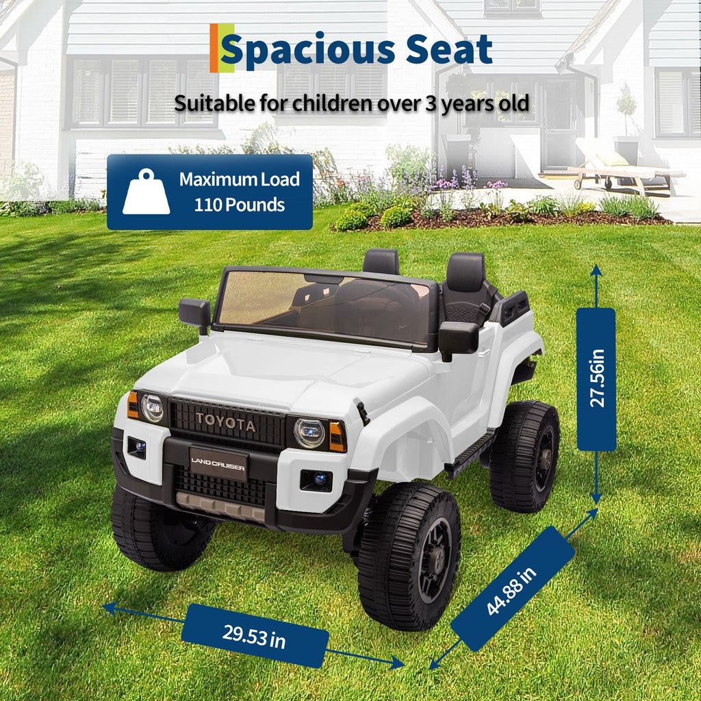 Garvee Ride P Series  24V Kids Electric Ride-On Car w/Parent Remote Control, 4WD/2WD Switch, Bluetooth Music, LED Lights & Shovel – 2-Seater Off-Road Toy for Over 3 Years, ASTM/CPSIA Certified