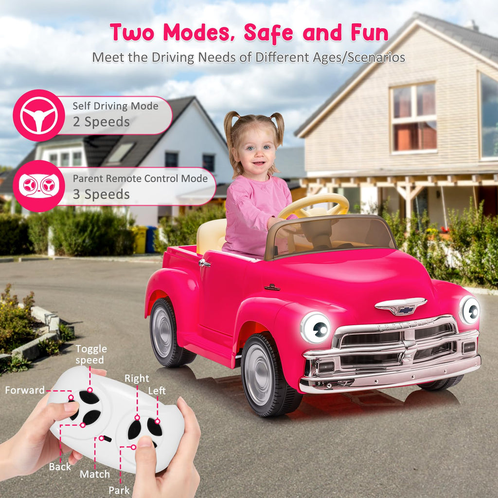 Garvee Ride - P Series: 3, Licensed Chevrolet 12V Ride on Car for Kids with LCD Show, Led Lights, Battery Powered 4-Wheels Ride on Electric Vehicle Toy with Seat Belt