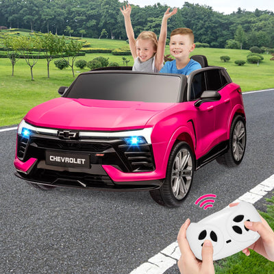 Garvee Ride - P Series: 24V 2-Seater Chevrolet Blazer Kids Car with Remote Control, Bluetooth - Pink