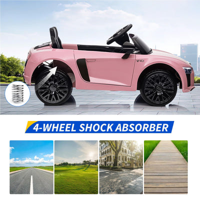 Garvee Ride - P Series: 12V Power Battery Electric Vehicles for 3-7 Toddlers, Licensed Toy Car with Remote Control, MP3 Player - Pink