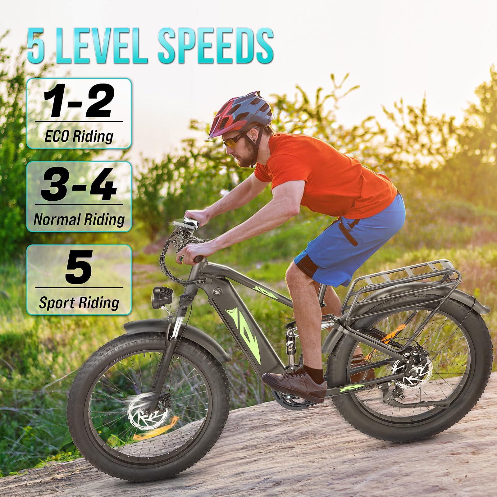 Garvee Electric Bike - 26" Fat Tire, 1000W Dual Motor Fat Tire Electric Bike, 48V 18Ah , 35mph Speed, Hidden Battery Mountain E Bike for Off Road，Electric Bike with Throttle & Pedal Assist, Hydraulic Brakes