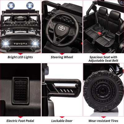 Garvee Ride - P Series: 12V Ride-On Truck for Kids: Remote Control, Battery Powered Electric Car, Music, LED Lights, Suspension System, Double Doors, Safety Belt, Ride-On Toy