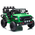 Garvee 24V Ride on Toys for Big Kids, 2-Seater Electric Ride on Car Truck with Remote Control, Four-Wheel Shock Absorbers, 4 Mph Max Speed, Music, LED Lights for Boys Girls, Green