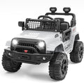 Garvee Ride P Series 12V Kids Electric Vehicles with Remote Control Spring Suspension, LED Lights, Bluetooth, 2 Speeds - Whtie