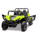 Garvee 24V Ride On Car Electric Off-Road UTV Truck with Remote Control, Lockable Doors, Safety Belt, PP+Metal, LED Lights, Music Player, Blue, Kids Outdoor Fun - Blue