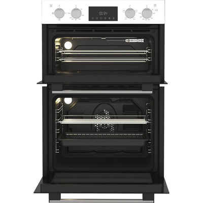 Hotpoint DIH10DW Built In Electric Double Oven with Enamel Liners White