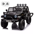 Garvee Ride - P Series: 24V 7AH Kids Ride on Truck Car 2 Seater Electric Vehicles for Toddles 2WD/4WD Switchable Battery Powered Cars with Remote Control, 4-Wheeler Suspension, LED Lights, MP3, Back Storage - Black