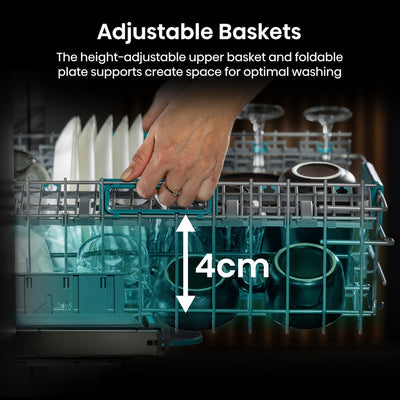 Hisense Hi6 HV16AUK Full-Size Fully Integrated Dishwasher 16 Place Settings