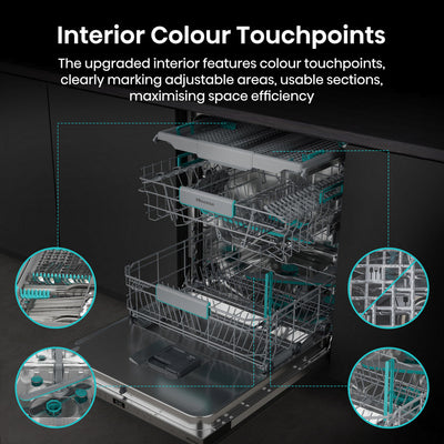 Hisense Hi6 HV16AUK Full-Size Fully Integrated Dishwasher 16 Place Settings