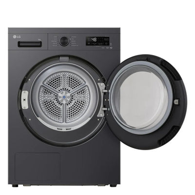 LG RHX1009NMK Sensor Dry 9kg WiFi Enabled Freestanding Heat Pump Tumble Dryer Grey