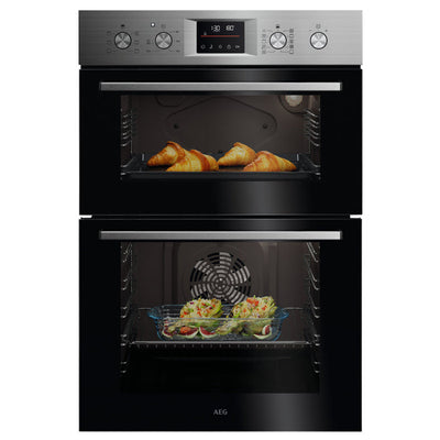 AEG Series 6000 OU5CP40M SurroundCook 61L Built-in Electric Double Oven Stainless Steel