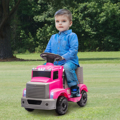 Garvee Ride - P Series: 6V Ride On Truck Toy for Kids Ages 3+ | Electric Dump Truck with Rechargeable Battery, Music & Storage | Indoor/Outdoor 4-Wheeler with Treaded Tires | Ergonomic Seat & Rubber Handle (4.5Ah)