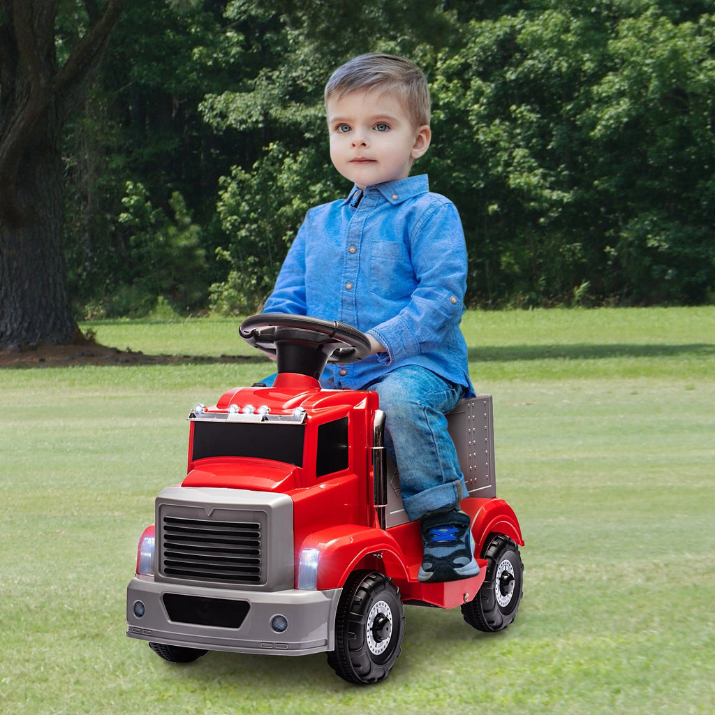 Garvee Ride - P Series: 6V Ride On Truck Toy for Kids Ages 3+ | Electric Dump Truck with Rechargeable Battery, Music & Storage | Indoor/Outdoor 4-Wheeler with Treaded Tires | Ergonomic Seat & Rubber Handle (4.5Ah)