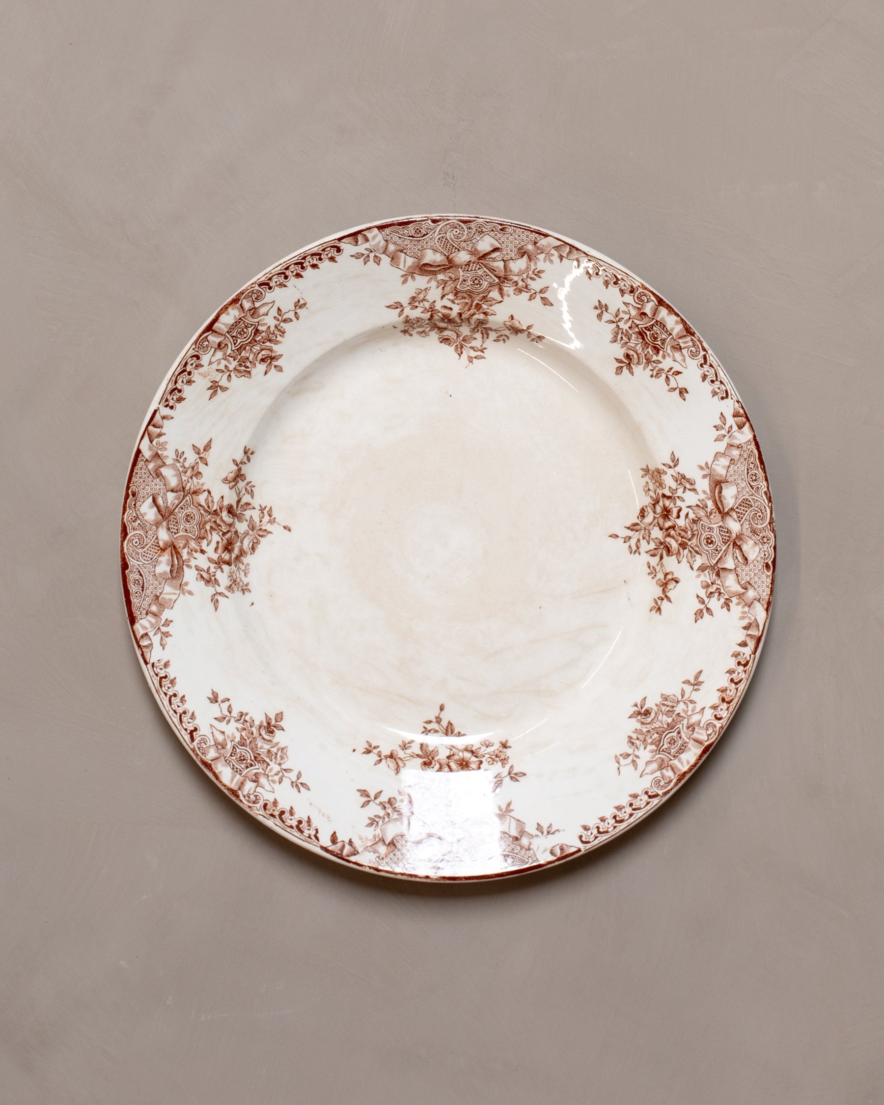 Vintage Transferware Serving Platter - Brunette Wild Rose I