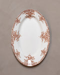 Vintage Transferware Serving Platter - Brunette Wild Rose II