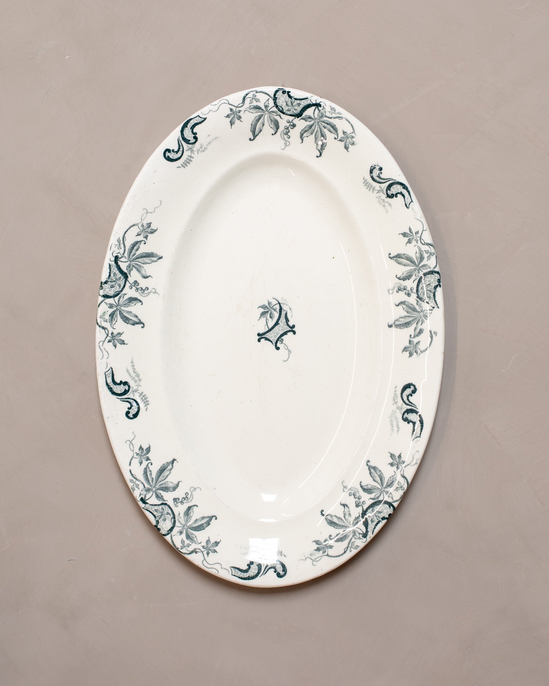 Vintage Transferware Serving Platter - Virginia Creeper