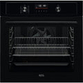 AEG 3000 Series BPX535A61B Air Fry Electric Single Built in Oven with Retractable Dials in Black