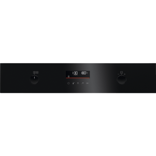 AEG 6000 BPK556260B SteamBake Pyrolytic Built-In Electric Single Oven Black