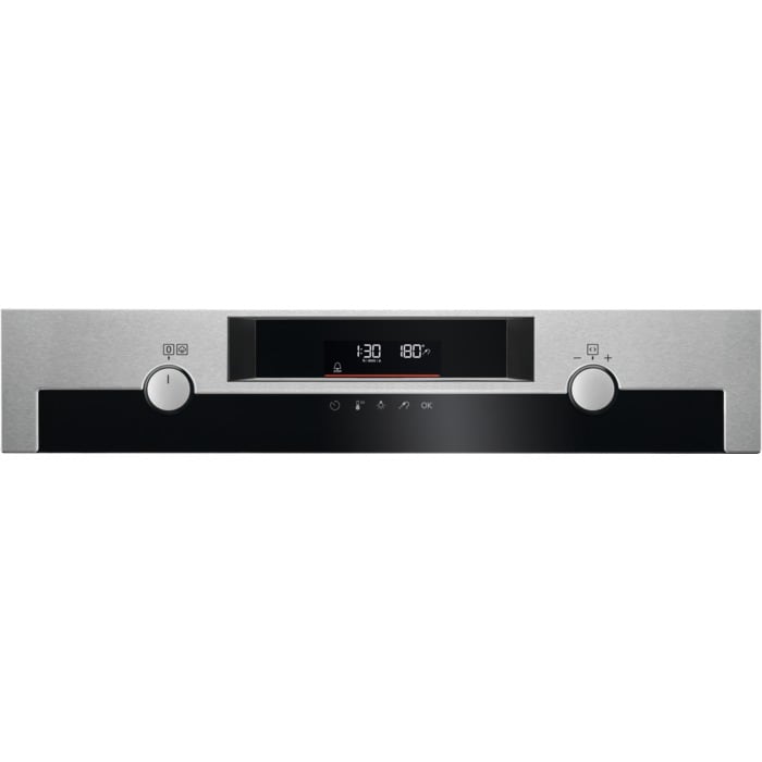 AEG 6000 Series BCE556060M Steam Bake Electric Single Built in Oven with Retractable Dials in Stainless Steel