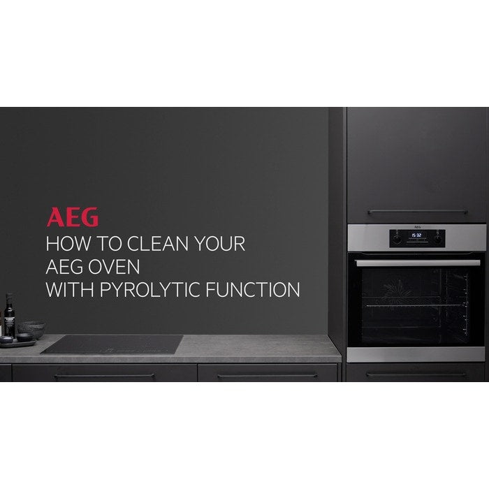 AEG 6000 Series BPE556060M Steam Bake Electric Single Built in Oven with Retractable Dials in Steinless Steel