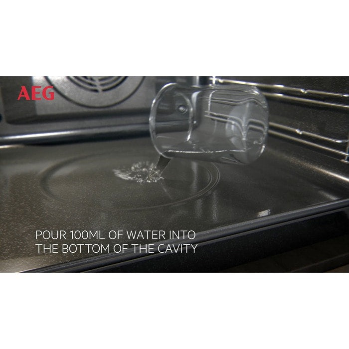 AEG 6000 Series BPK355061B Steam Bake Electric Single Built in Oven with Retractable Dials in Black