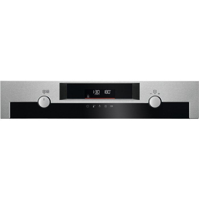 AEG 6000 Series BPS555060M Steam Bake Electric Single Built in Oven with Retractable Dials in Stainless Steel