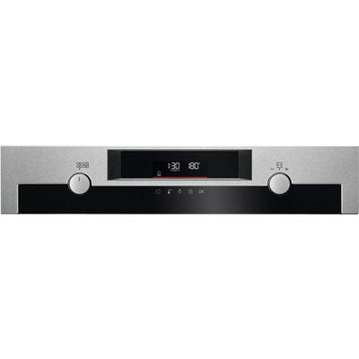 AEG 6000 Series BPS555060M Steam Bake Electric Single Built in Oven with Retractable Dials in Stainless Steel