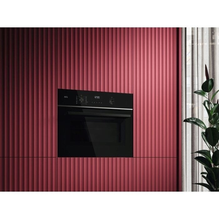 AEG 6000 Series CombiQuick TK6NK501B Compact Built in Microwave Combination Oven Black