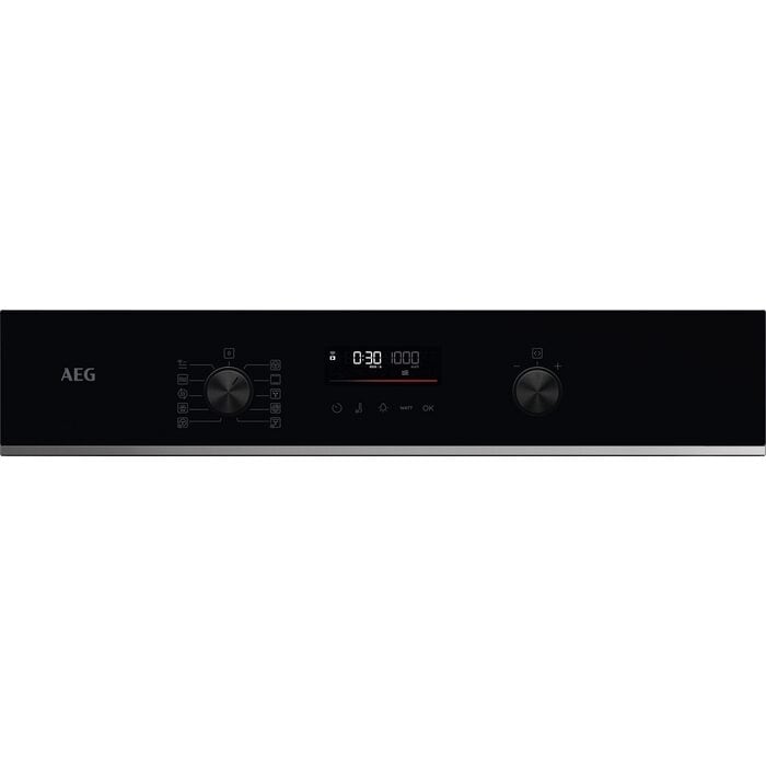 AEG 6000 Series CombiQuick TK6NK501B Compact Built in Microwave Combination Oven Black