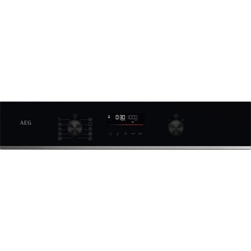 AEG 6000 Series CombiQuick TK6NK501B Compact Built in Microwave Combination Oven Black